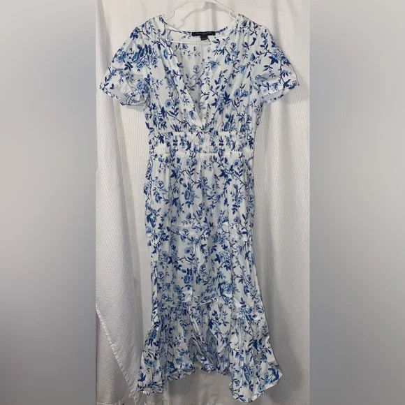 French Connection Blue and White Floral Maxi Dress - Picture 2 of 4